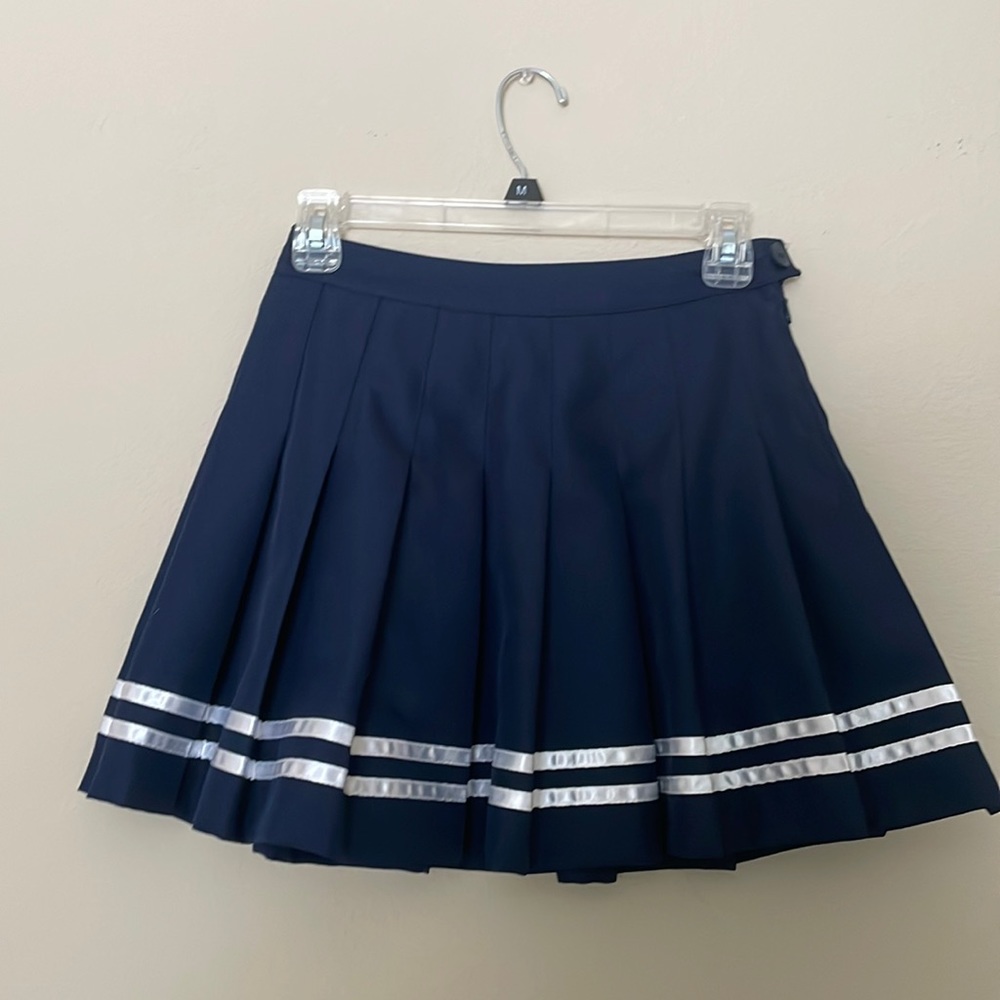 Forever 21 Navy Blue Pleated Skirt